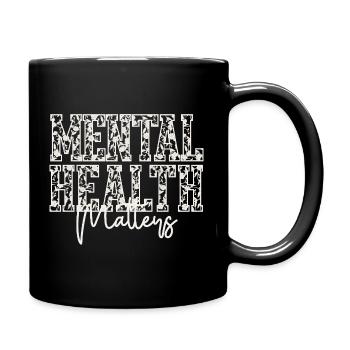 Mental Health Matters Floral Shirt – Mental Health - Full Colour Mug - black - Right