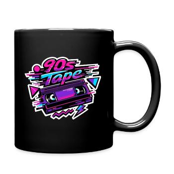 Bande Néon Rétro des années 90 - Mug uni - noir - Droite