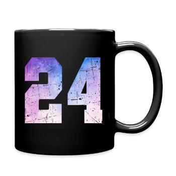 Ausgabe 24 – 24. Jubiläumsgeschenk - Tasse einfarbig - Schwarz - Rechts
