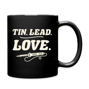 Soldering PCB Tin Lead Love Solder Electronics - Full Colour Mug - black - Right