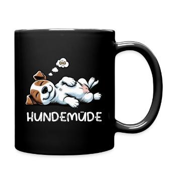 Hundemüde Jack Russel terrier Jack russel besitzer - Tasse einfarbig - Schwarz - Rechts