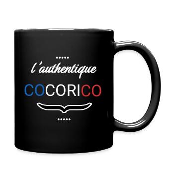 Cocorico – Design Français Minimaliste - Mug uni - noir - Droite