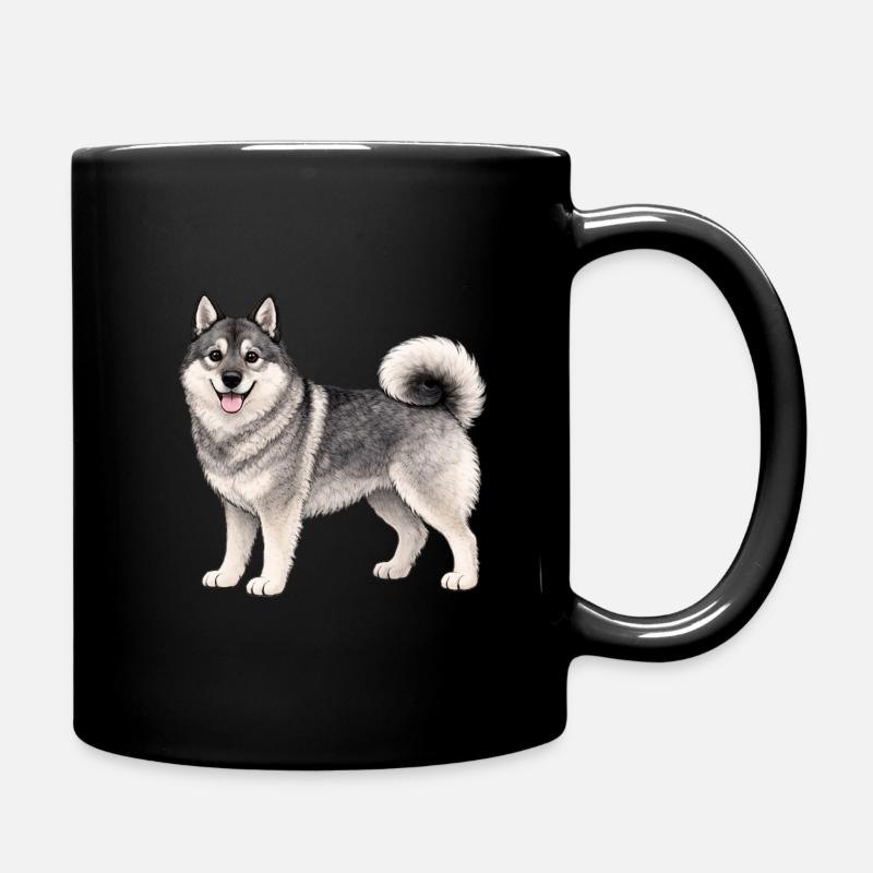 Elghund Norsk amical - Mug uni - noir