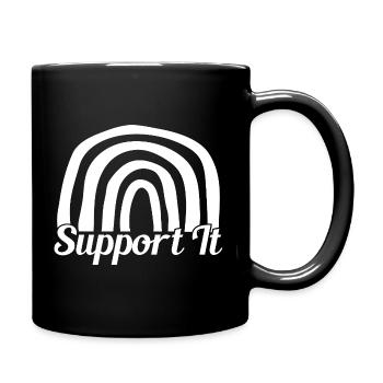 Social Worker Quote Support It Social Work - Full Colour Mug - black - Right