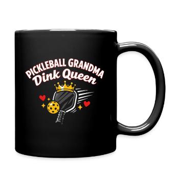 Pickleball-Großmutter Dink Queen Lustig - Tasse einfarbig - Schwarz - Rechts