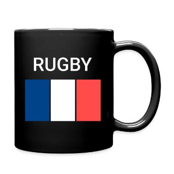 Rugby Frankreich - Tasse einfarbig - Schwarz - Rechts