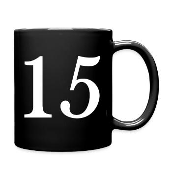 15. 15 YEARS. 15th ANNIVERSARY. 15 YEAR ANNIVERSARY. - Full Colour Mug - black - Right