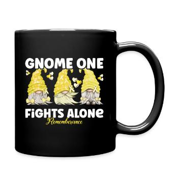 Gnome Un combat seul Mémoire Jaune - Mug uni - noir - Droite