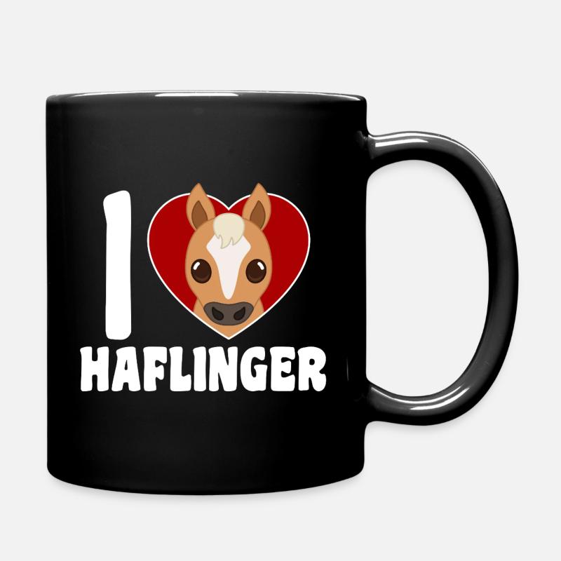 J’adore le cœur Haflinger - Mug uni - noir