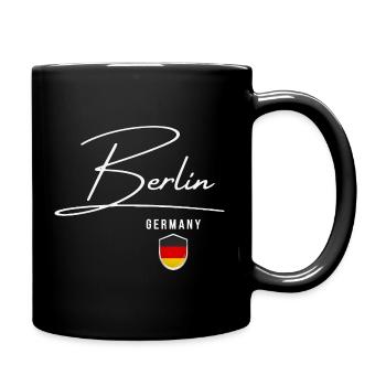 Berlin, Deutschland, elegantes Design Berlin - Tasse einfarbig - Schwarz - Rechts