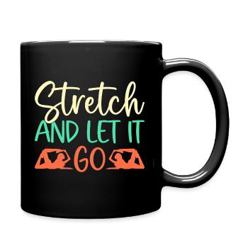 Yoga : étirements et laisse aller Yoga drôle - Mug uni - noir - Droite