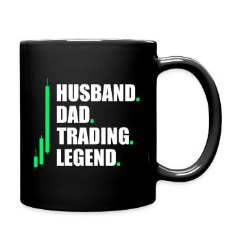 Husband Dad Trading Stock Market Stock Market Trader - Full Colour Mug - black - Right