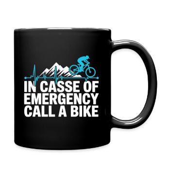 Mountainbike Downhill MTB Riding Radsport Action - Tasse einfarbig - Schwarz - Rechts