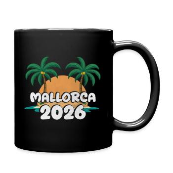Mallorca 2026 - Tasse einfarbig - Schwarz - Rechts