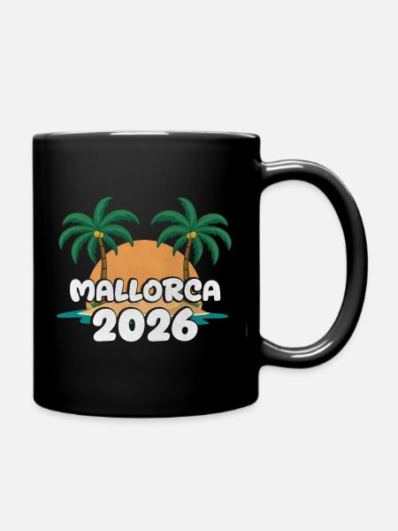 Mallorca 2026 - Tasse einfarbig - Schwarz
