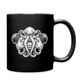 Bodybuilding Kraken for Gym Men - Full Colour Mug - black - Right
