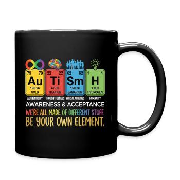 Autism Awareness Chemie Neurodiversität - Tasse einfarbig - Schwarz - Rechts