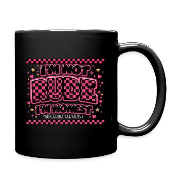 Not Evil, Honest – Cheeky Saying Gift - Full Colour Mug - black - Right