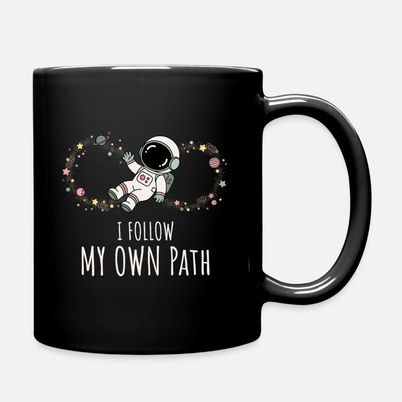 Ich folge meinem eigenen Weg, Autronaut - Tasse einfarbig - Schwarz