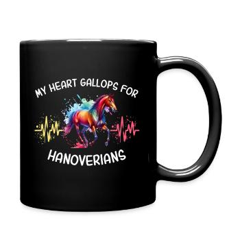 Cheval de la Ligne Heart de Hanovre - Mug uni - noir - Droite