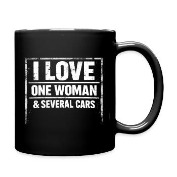 Vintage Garage Car Humor T-Shirt Black Text - Full Colour Mug - black - Right