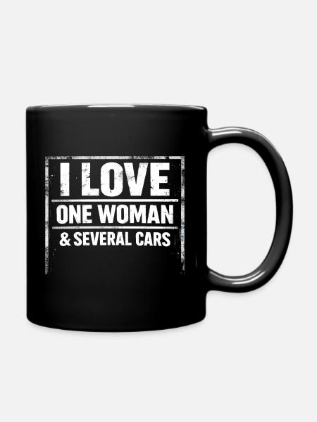 Vintage Garage Car Humor T-Shirt Black Text - Full Colour Mug - black