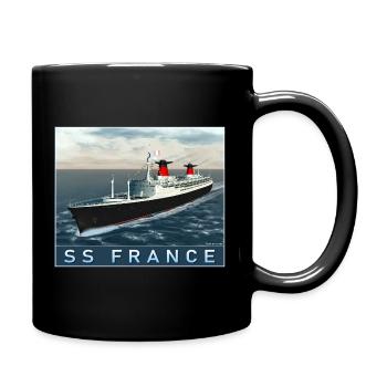 S.S. France at sea - Mug uni - noir - Droite