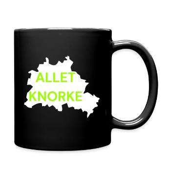 ALLET KNORKE, BERLIN GRÜN, DIT IS BERLIN, LEGENDE - Tasse einfarbig - Schwarz - Rechts