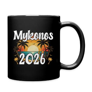 Mykonos 2026 - Tasse einfarbig - Schwarz - Rechts