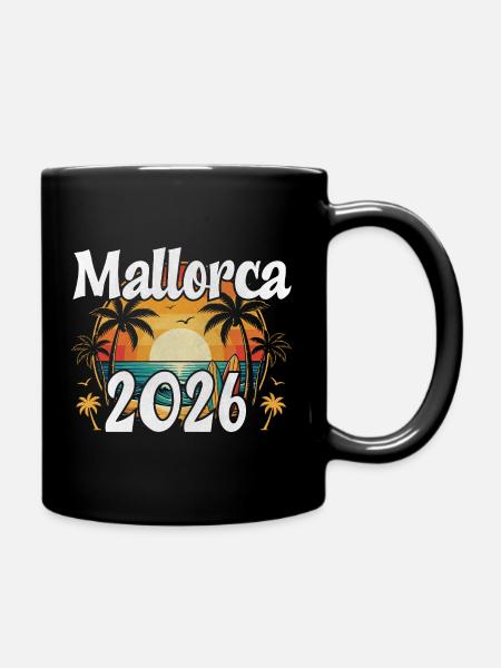 Mallorca 2026 - Tasse einfarbig - Schwarz
