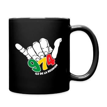 974 Île de la Réunion - Mug uni - noir - Droite