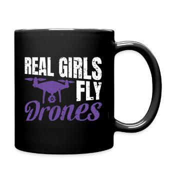 J’en ai assez, je vais piloter un drone - Mug uni - noir - Droite