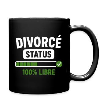 Divorcé Status Liberté Retrouvée - Mug uni - noir - Droite