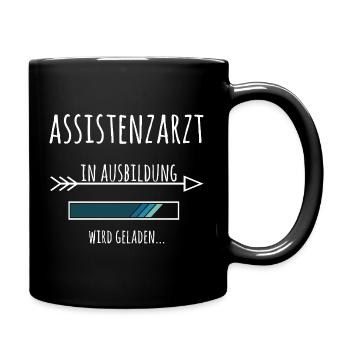 Assistenzarzt Ausbildung Medizinstudium Arzt  - Tasse einfarbig - Schwarz - Rechts