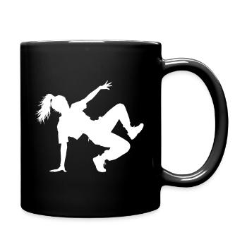 Geschenkidee für eine Dance-Fanin mit Hip-Hop-Tanz - Tasse einfarbig - Schwarz - Rechts