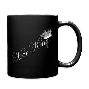 Her_King_Couple_Krone_Design - Tasse einfarbig - Schwarz - Rechts