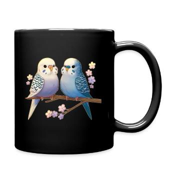 Budgies - Full Colour Mug - black - Right