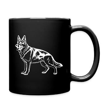 German Shepherd Gift Dog Owner - Full Colour Mug - black - Right