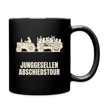 Junggesellenabschied Traktor - JGA - Tasse einfarbig - Schwarz - Rechts