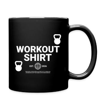 Workout Shirt - Tasse einfarbig - Schwarz - Rechts