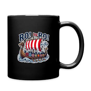 Ro Ro Norvège Viking Ship Football Fan norvégien - Mug uni - noir - Droite