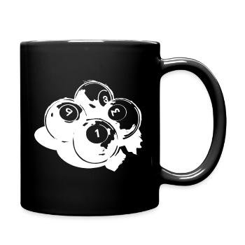 Sketch des boules de billard - Mug uni - noir - Droite
