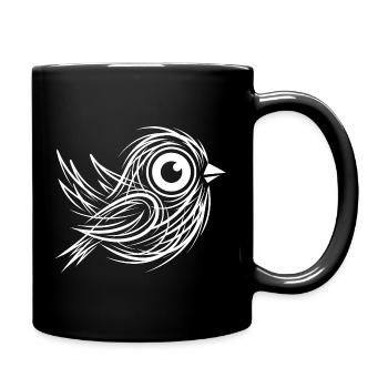 Minimal Line Art Minimalist Abstract Sketch Scribb - Full Colour Mug - black - Right