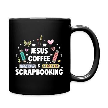 Jesus Coffee Scrapbooking - Full Colour Mug - black - Right