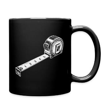 mètre ruban - Mug uni - noir - Droite