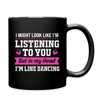 Line Dance - Full Colour Mug - black - Right