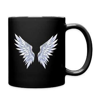 Anime Engel - Tasse einfarbig - Schwarz - Rechts