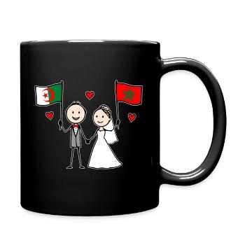 Couple marié Algérie Drapeau du Maroc - Mug uni - noir - Droite