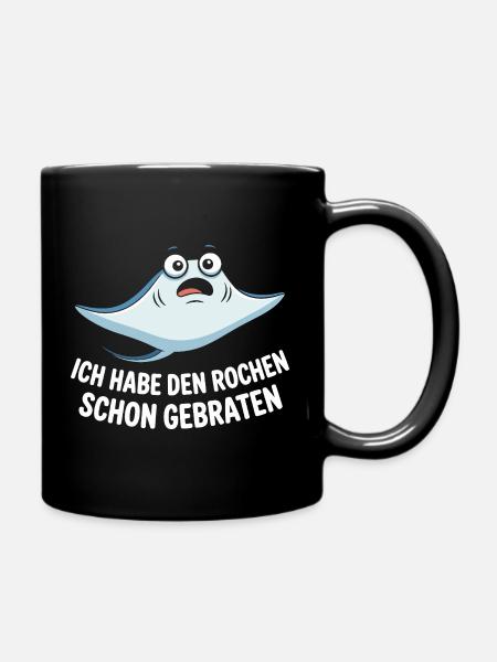 Rochen Schon Gebraten Stachelrochen Manta Rochen - Tasse einfarbig - Schwarz