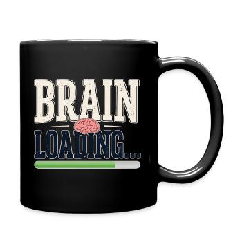 Student Humor – Brain Loading - Full Colour Mug - black - Right